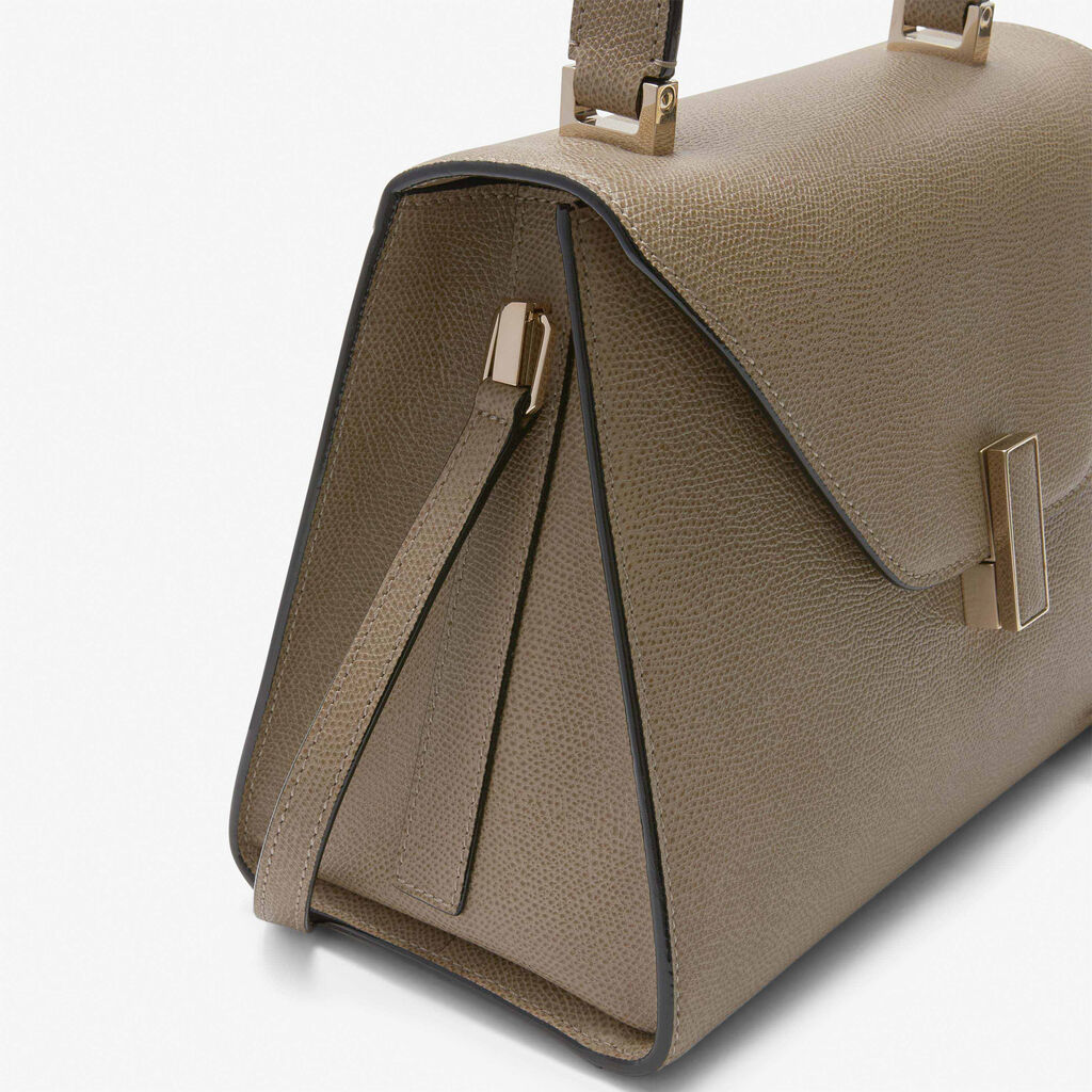 Iside Top handle medium bag - Oyster Brown - Vitello VS - Valextra - 5
