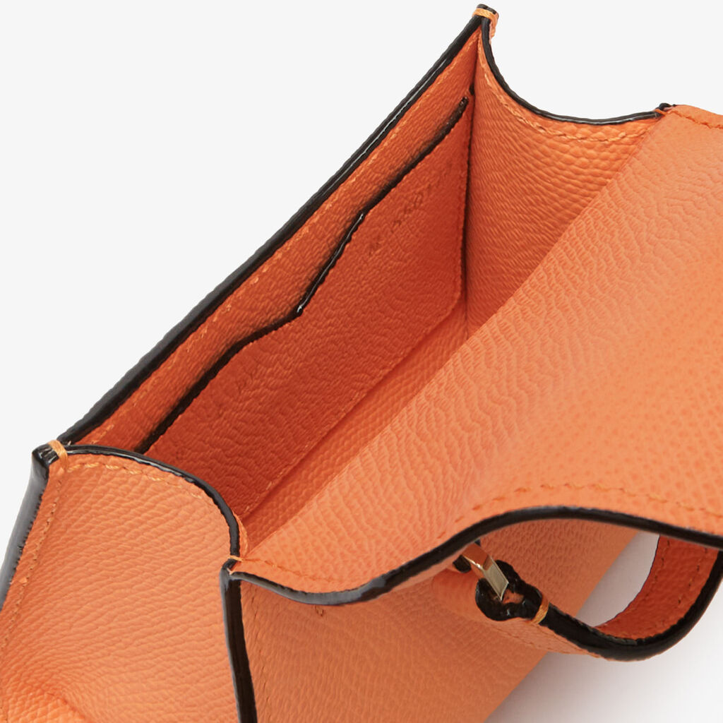 Borsa Iside Cintura - Arancione Pesca - Vitello VS - Valextra - 4