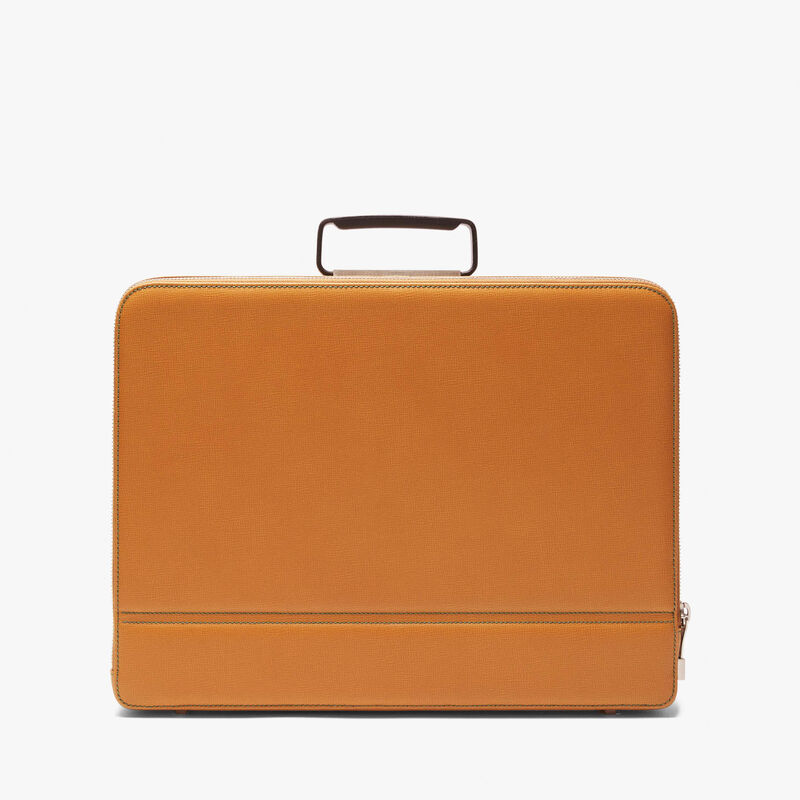 Premier Briefcase 24H - Havana Brown - Pavè calf leather - Valextra - 1