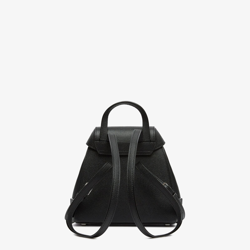 Iside Backpack Mini - Black - Millepunte Soft calf leather - Valextra - 8