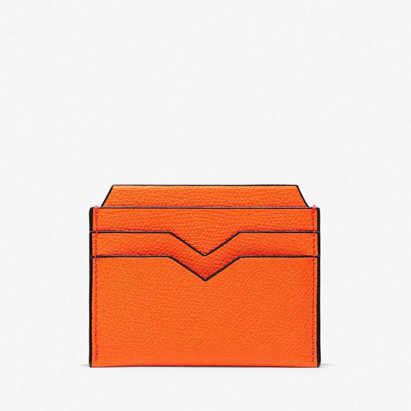 4CC Card Case - Lobster Red - Millepunte calf leather - Valextra - 5