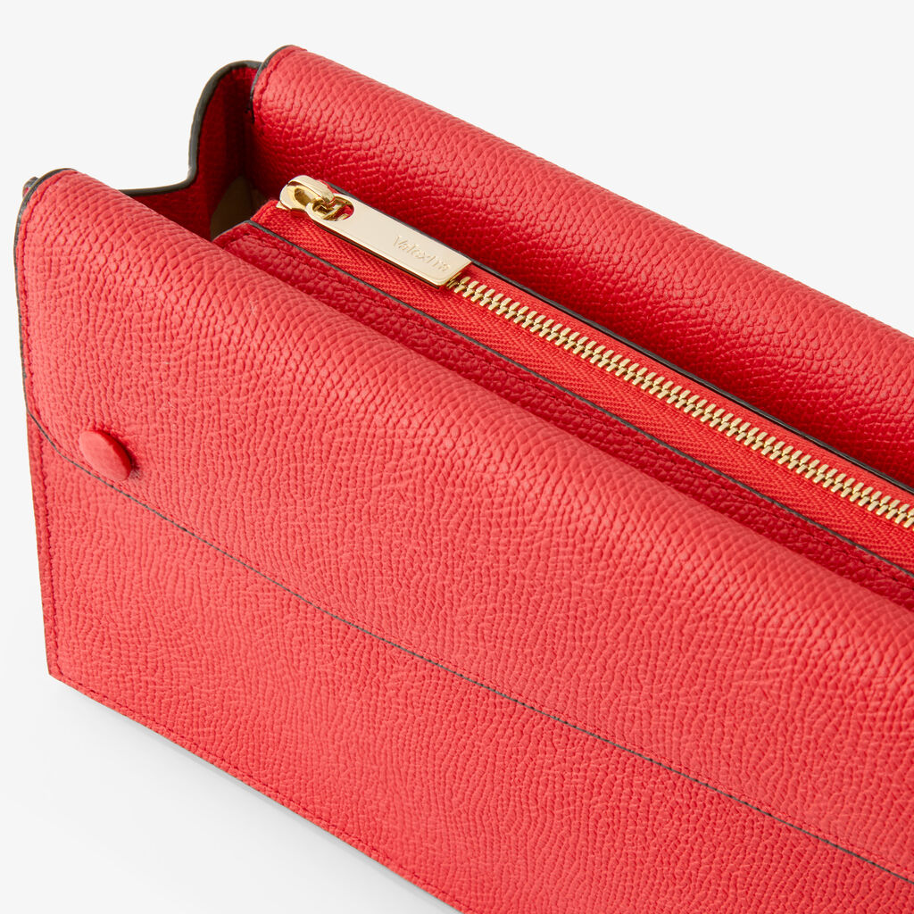 Pocket Slim crossbody bag - Crimson Red - Vitello VS - Valextra - 5