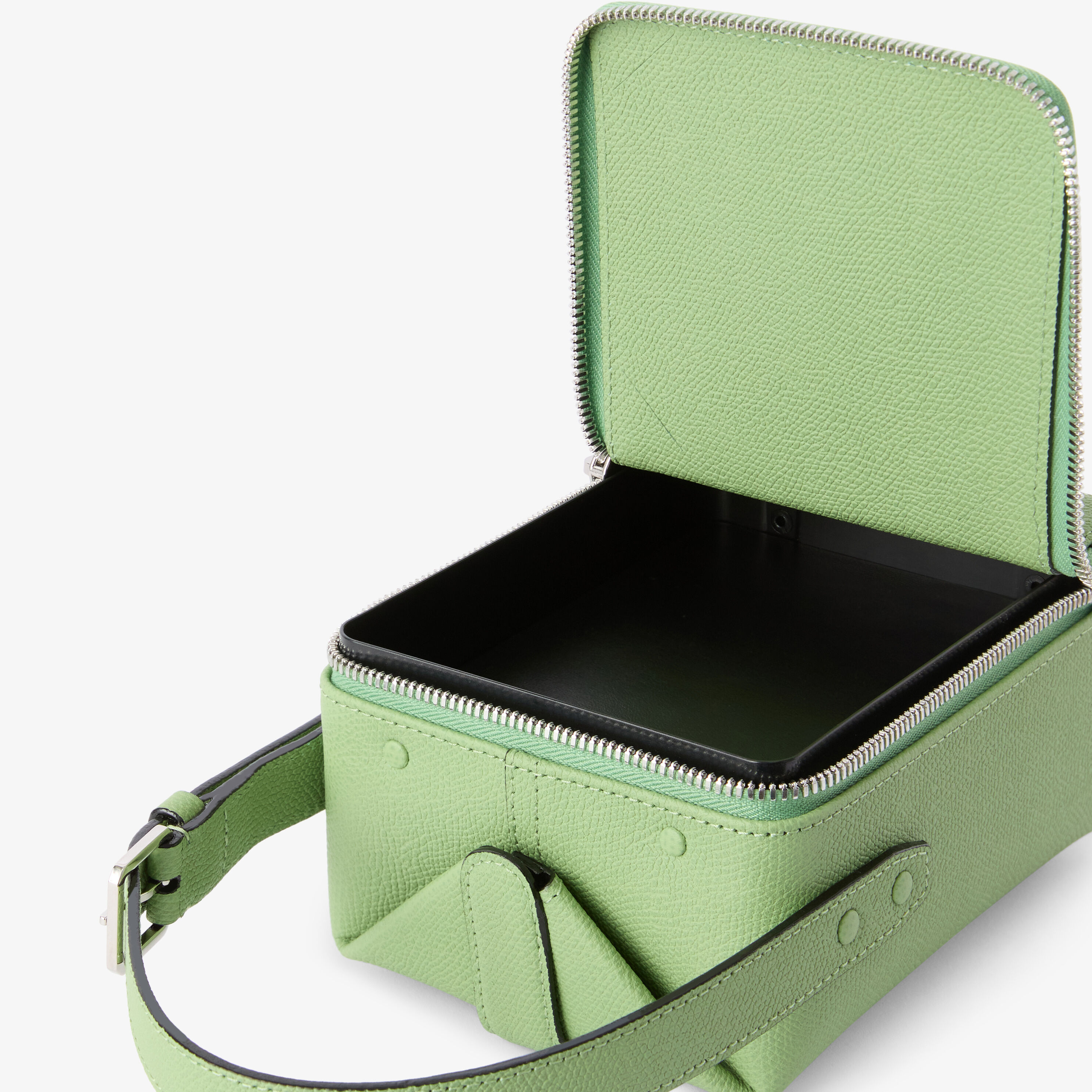 Women's Aloe Green Luxury Leather Mini Bag | Valextra Tric Trac
