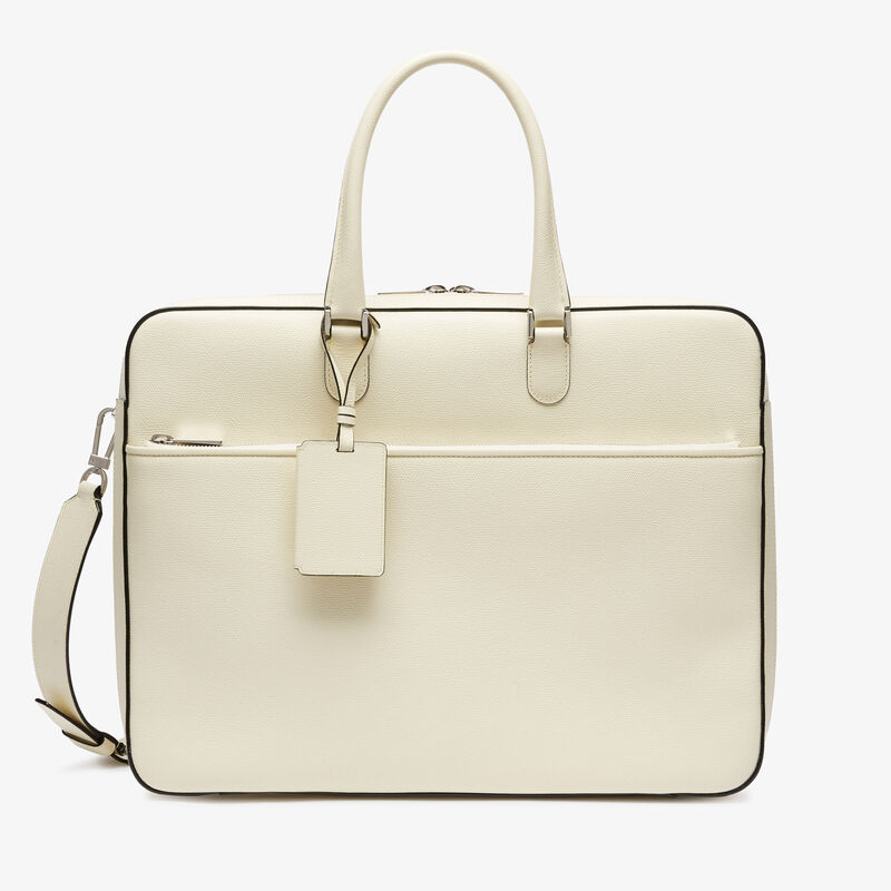Avietta Travel Bag Two Chambers - Pergamena White - Millepunte calf leather - Valextra - 1