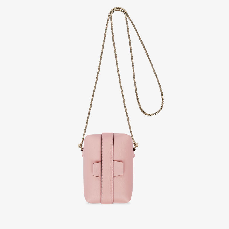Borsa a tracolla tric trac nano - Rosa Peonia - Pelle di vitello Millepunte - Valextra - 1