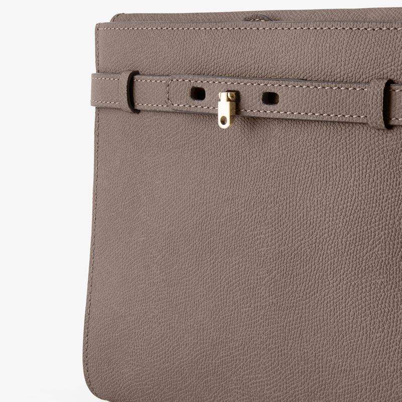 Brera B-Tracollina Crossbody bag - Sahara Brown - Millepunte calf leather - Valextra - 4