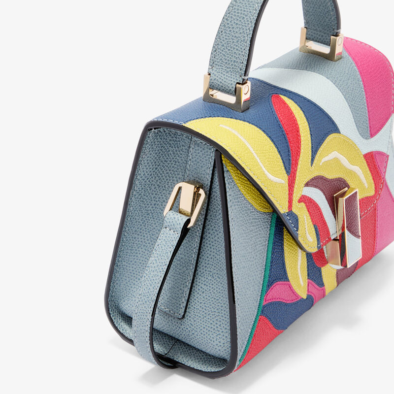 Iside Lily Crossbody Micro Bag -  - Vitello VS-Intarsio+Ricamo Giglio - Valextra - 4