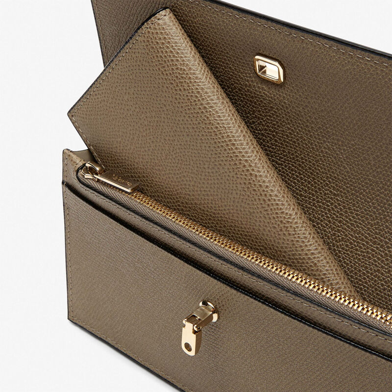 Brera Purse - Oyster Brown - Millepunte calf leather - Valextra - 2