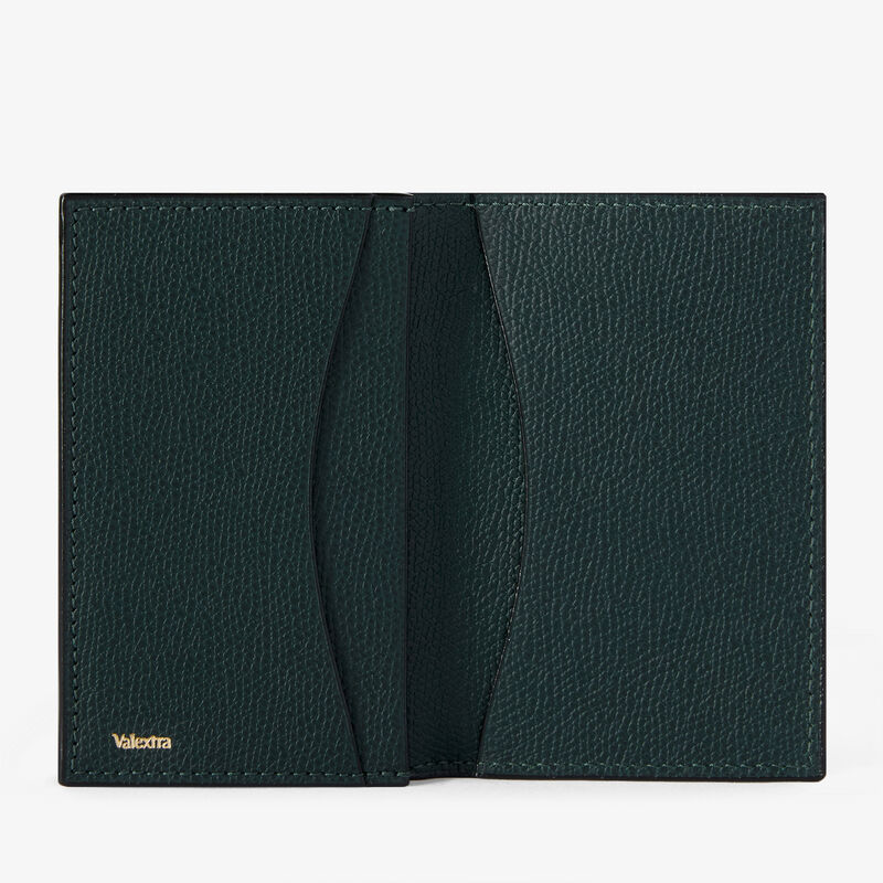 Porta Carte Di Credito Onda - Verde Valextra - Pelle di vitello Millepunte - Valextra - 5