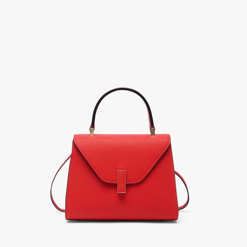Iside Top handle mini bag - Love Red - Millepunte calf leather - Valextra - 1