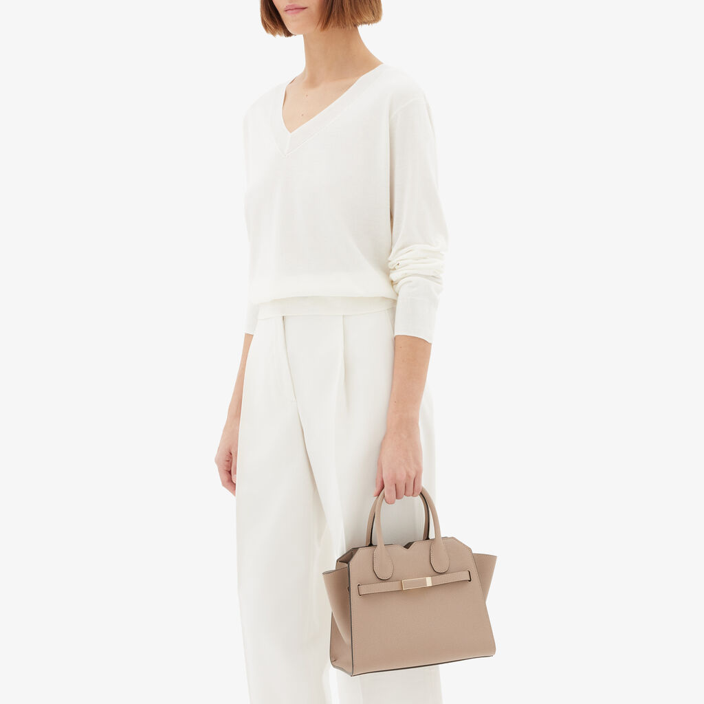 Milano Two Handles Mini Bag - - Vitello Millepunte Soft - Valextra - 2