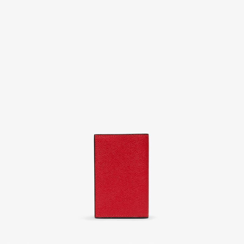 Card Case Onda - Red - Millepunte calf leather - Valextra - 4