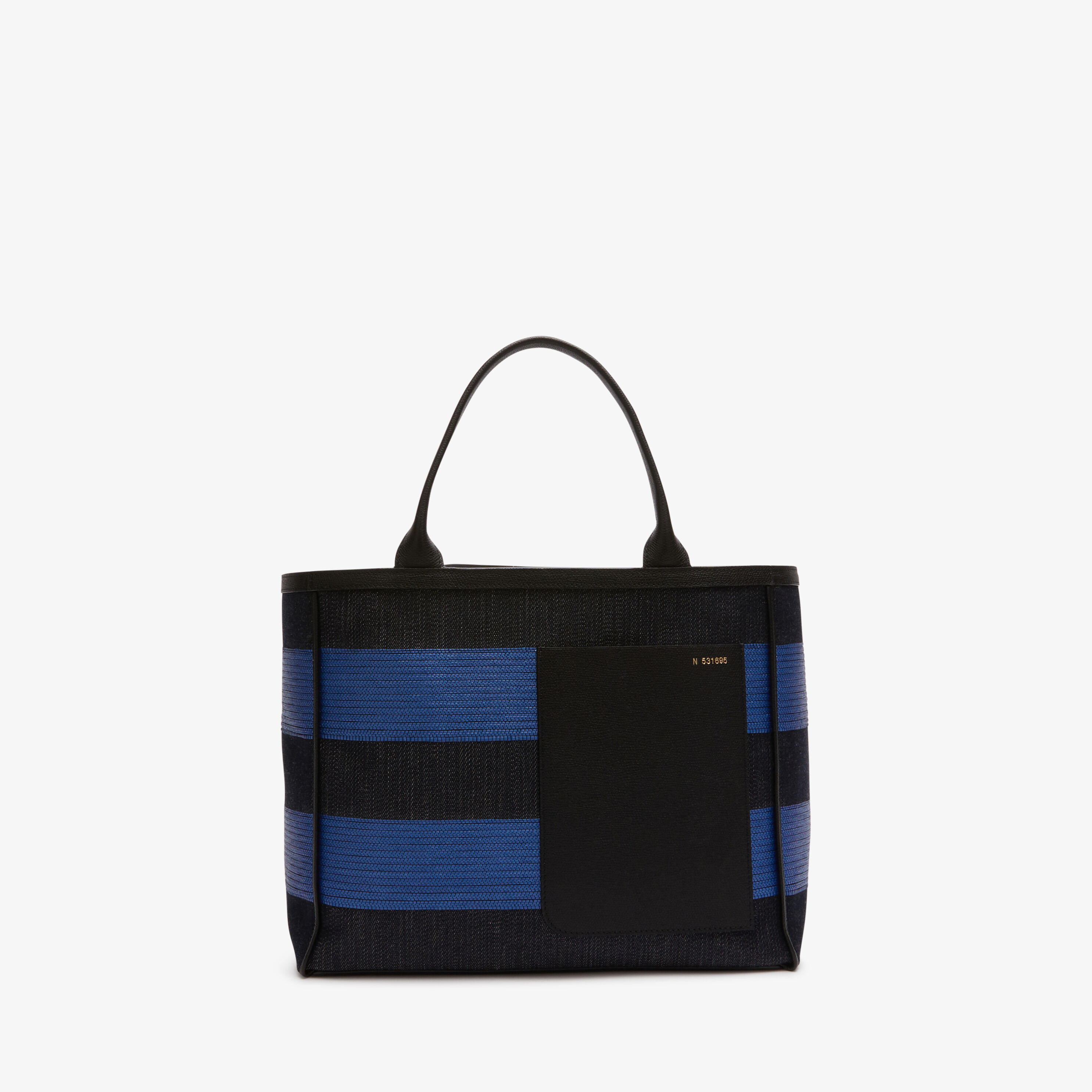 MEDIUM STRIPED RAFIA TOTE BAG
