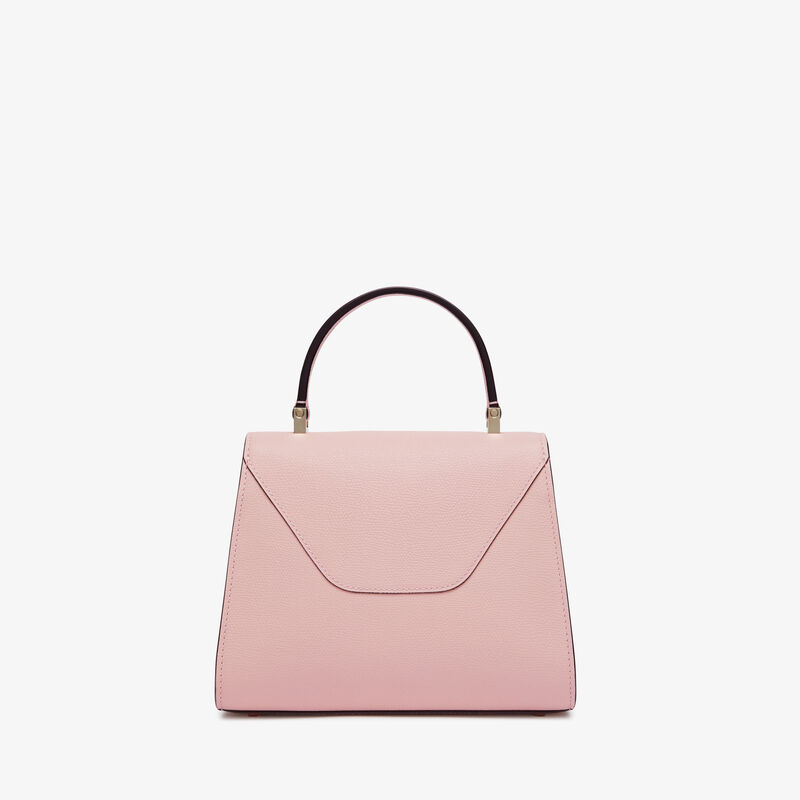 Iside Quarzo Top Handle Mini Bag - Peony Pink/Fuchsia Pink - Millepunte calf leather - Valextra - 6