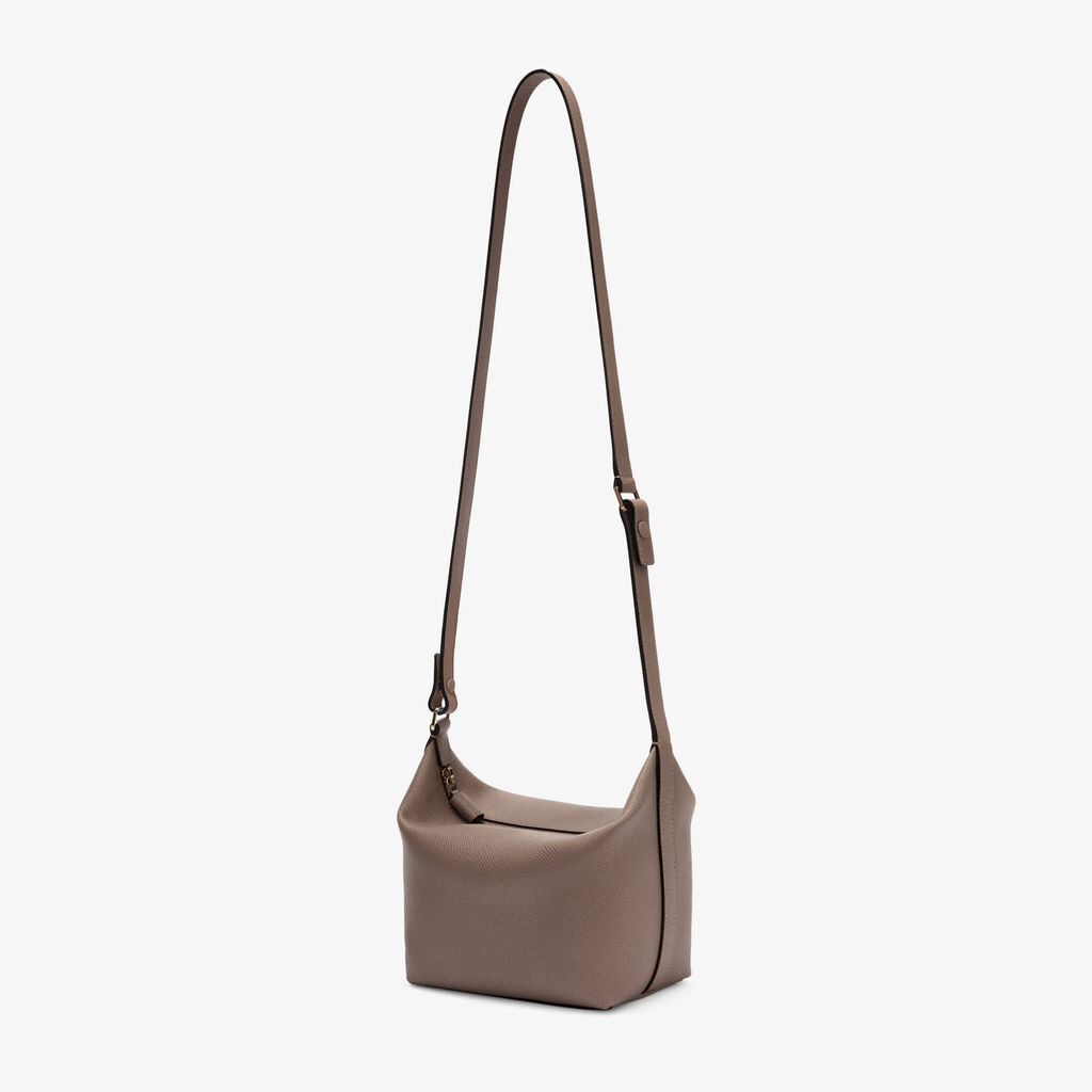Mochi Top Handle Mini Bag - Sahara Brown - Millepunte Soft calf leather - Valextra - 4