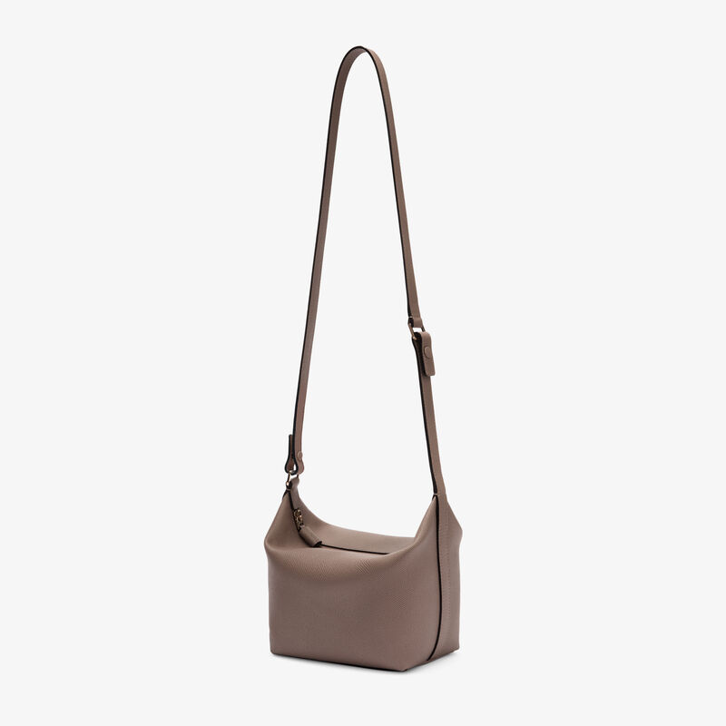 Mochi Top Handle Mini Bag - Sahara Brown - Millepunte Soft calf leather - Valextra - 4