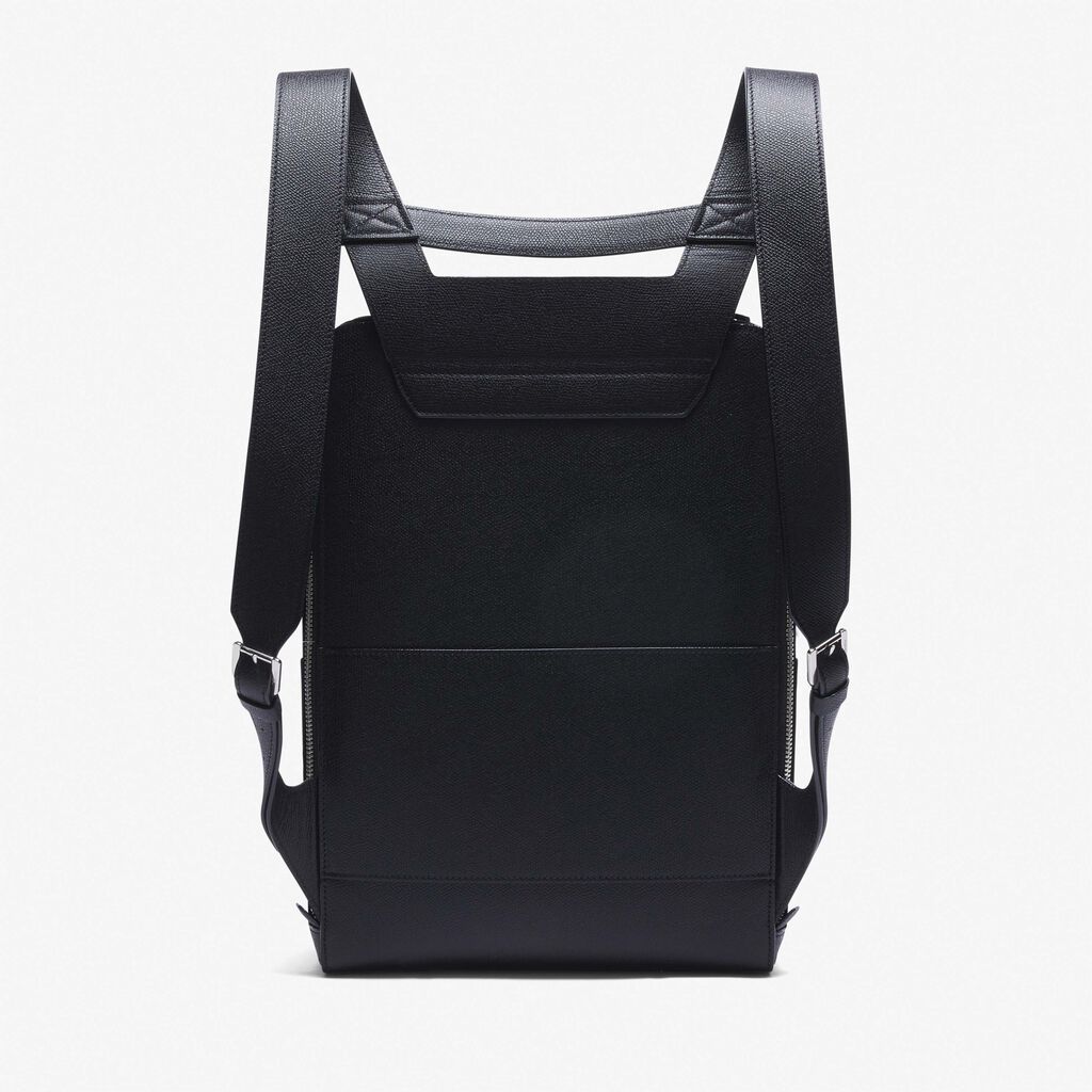 V-Line two shoulder Backpack - Black - Vitello VS - Valextra - 6