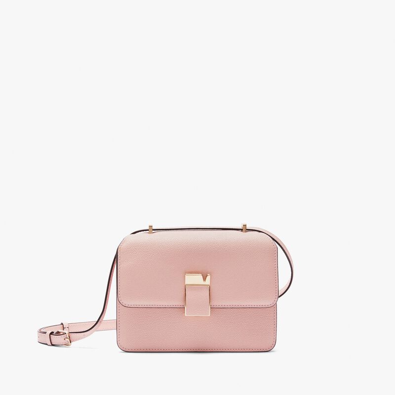 Nolo crossbody Mini bag - Peony Pink - Millepunte calf leather - Valextra - 1
