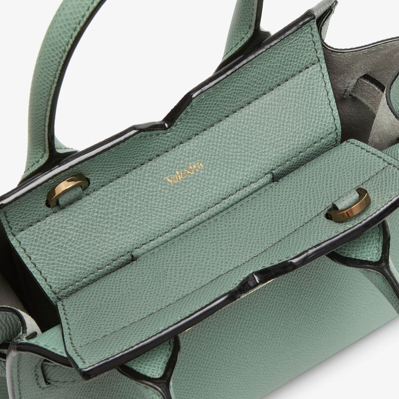 Milano Crossbody Micro Bag - Eucalyptus Green - Millepunte Soft calf leather - Valextra - 3