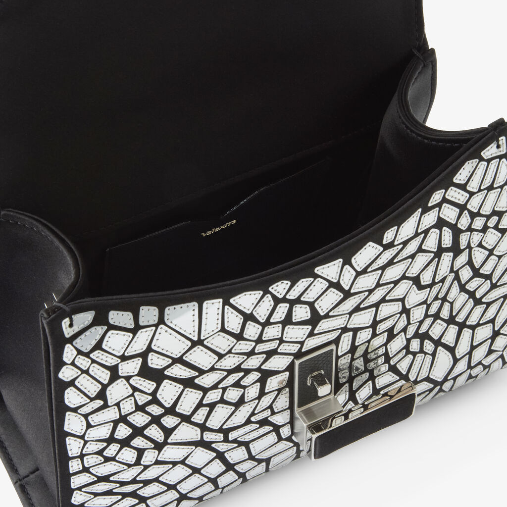 Borsa a Tracolla Iside Mosaic Micro - - Raso Ricamo Specchi - Valextra - 2