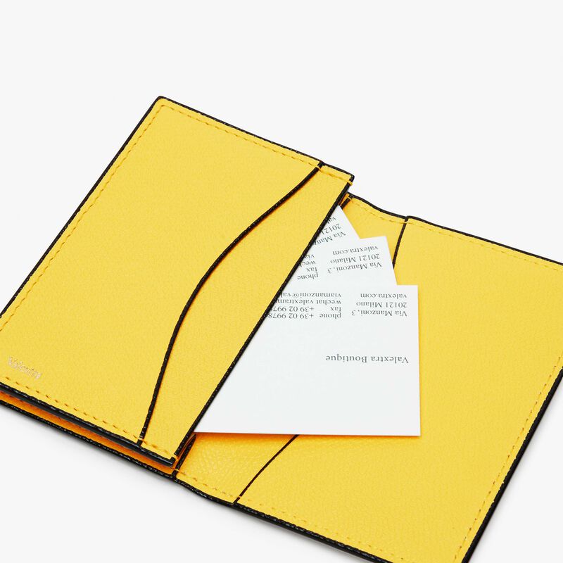 Card Case Onda - Yellow - Millepunte calf leather - Valextra - 2