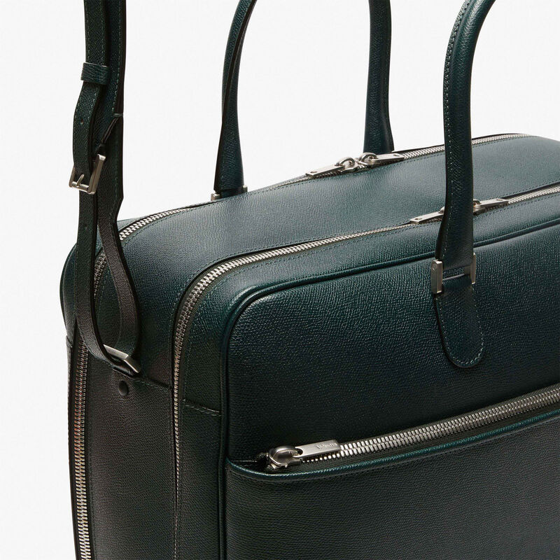 Avietta Travel Bag Two Chambers - Valextra Green - Millepunte calf leather - Valextra - 4