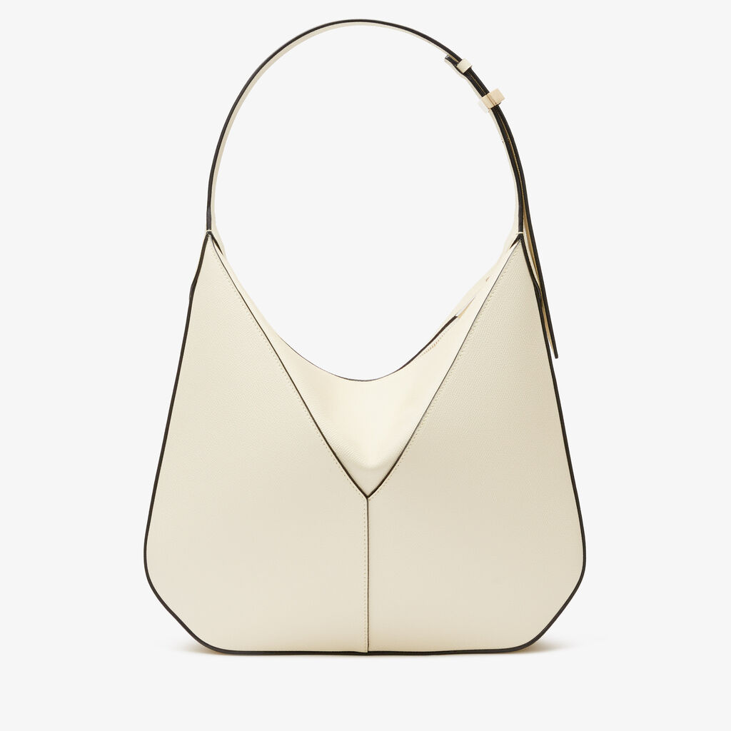 ViVi Hobo Bag - Pergamena White - Vitello Millepunte Soft - Valextra - 6