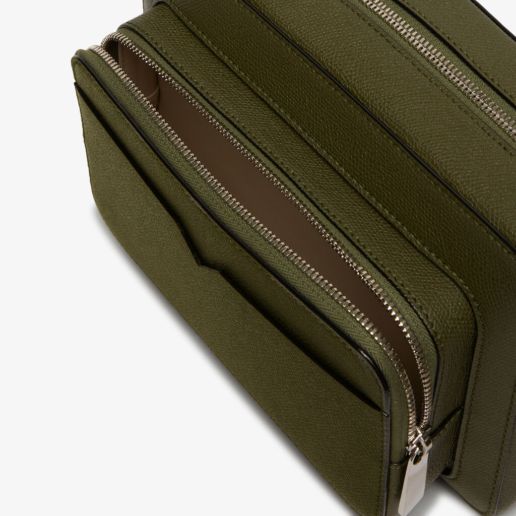 Borsa Reporter V-Line - Verde Militare - Vitello VS - Valextra - 4