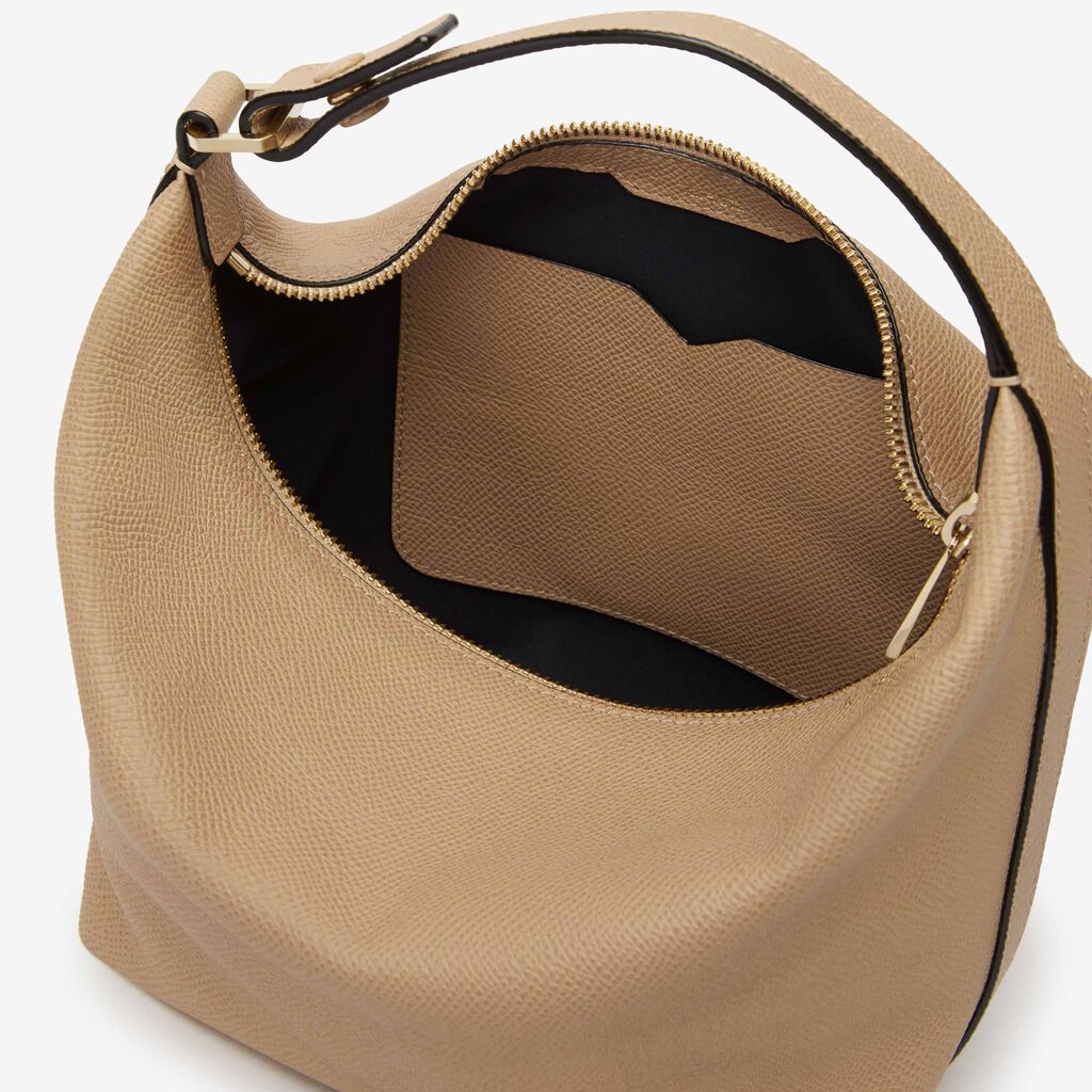 Mochi Top Handle Mini Bag - Cashmere Beige - Vitello Millepunte Soft - Valextra - 3