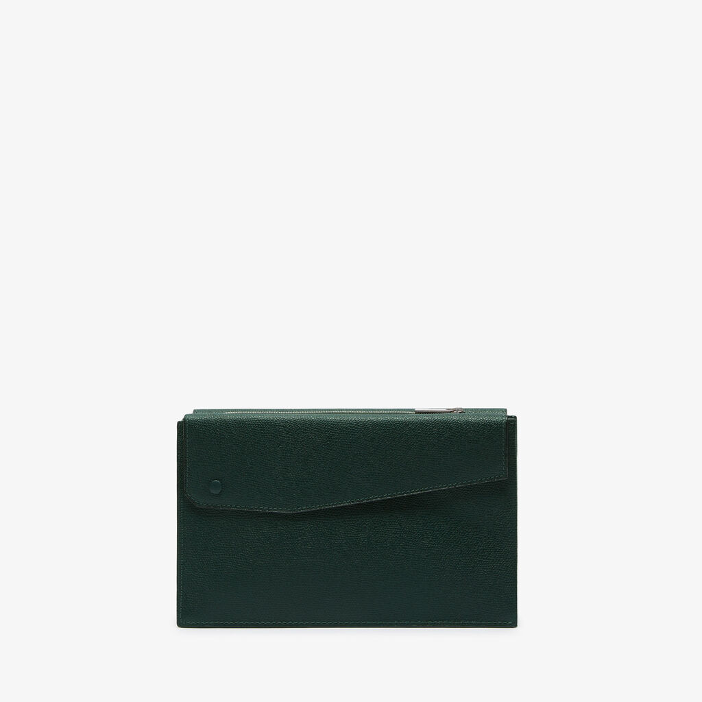 Pocket Crossbody Bag - Valextra Green - Millepunte calf leather - Valextra - 6