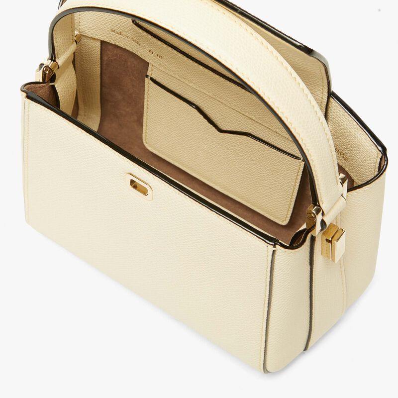 Brera crossbody micro bag - Pergamena White - Millepunte calf leather - Valextra - 3