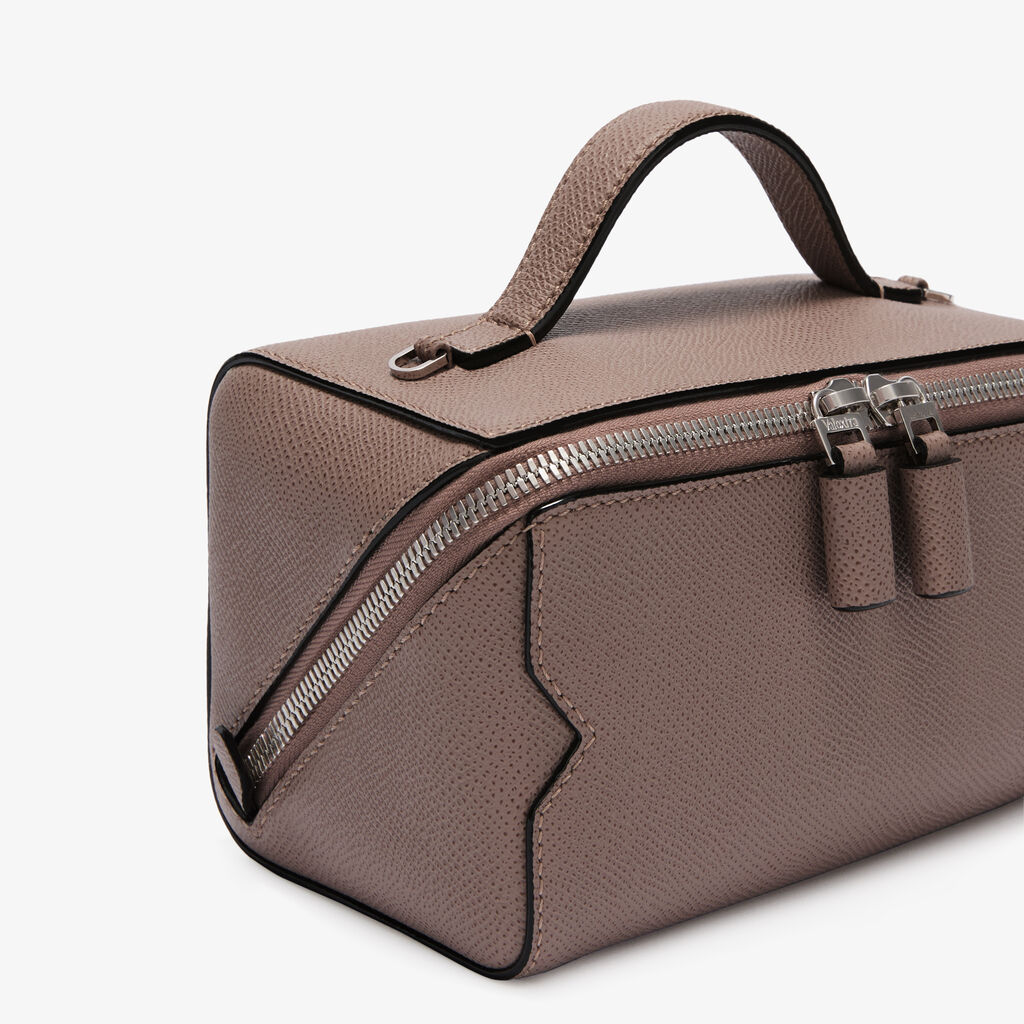 V-Line Crossbody Vanity Bag - Sahara Brown - Millepunte Soft calf leather - Valextra - 4