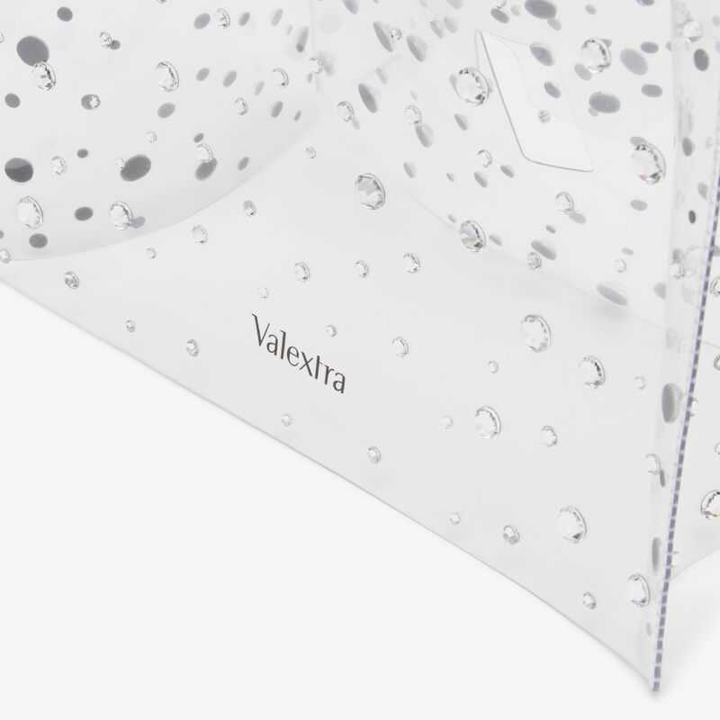 Iside Mini Rhinestone raincoat - Transparent/Silver - Recyclable Ecoline Sheer and Strass - Valextra - 4