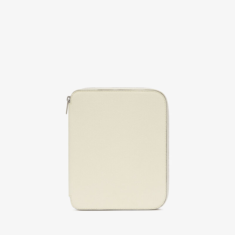 Zip Around Writing Folder A5 - Pergamena White - Millepunte calf leather - Valextra - 1