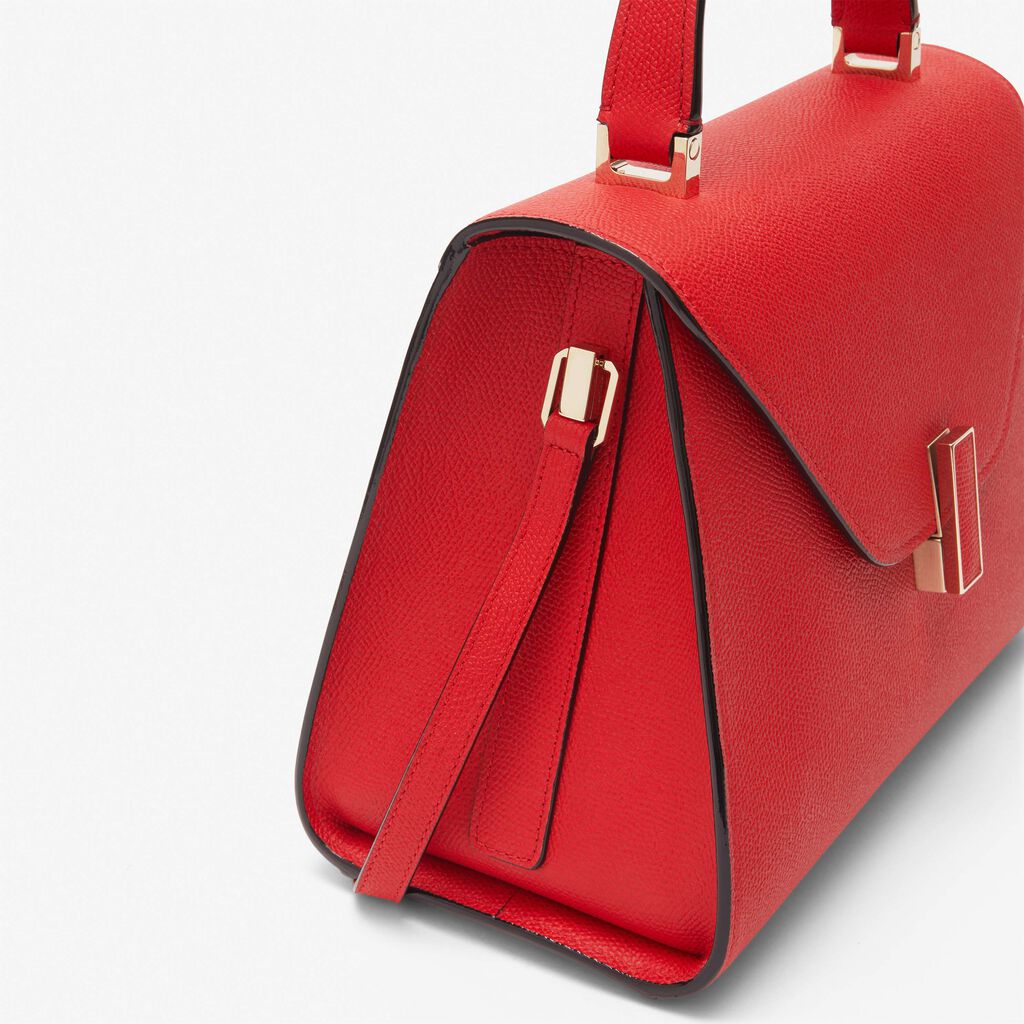 Iside Top handle medium bag - Love Red - Vitello VS - Valextra - 5