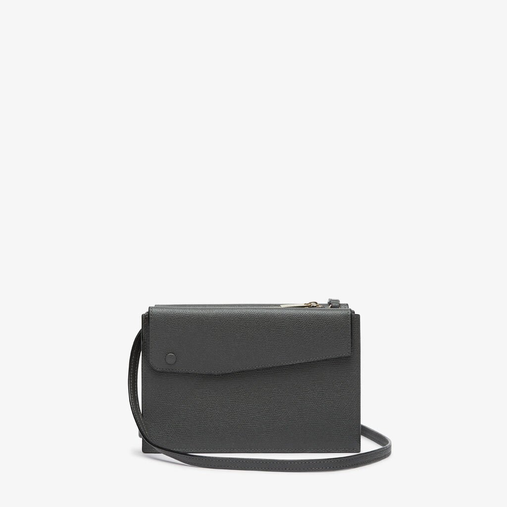 Pocket Slim Crossbody Bag - Smokey Grey - Vitello VS - Valextra - 6