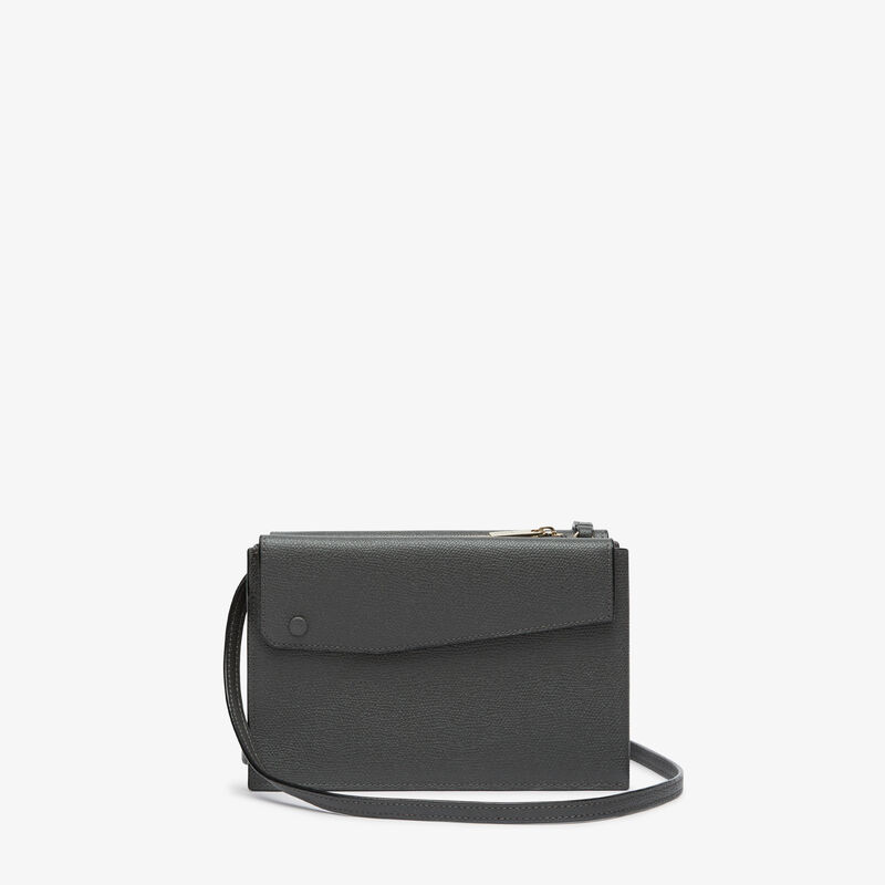 Pocket Slim Crossbody Bag - Smokey Grey - Millepunte calf leather - Valextra - 6