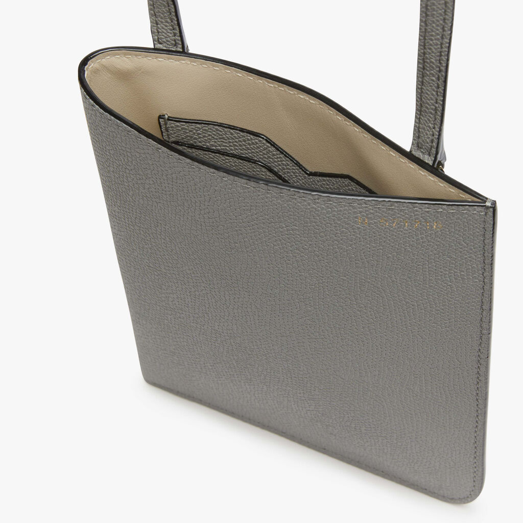 Crossbody Soft - Cement Grey - Vitello VS - Valextra - 3