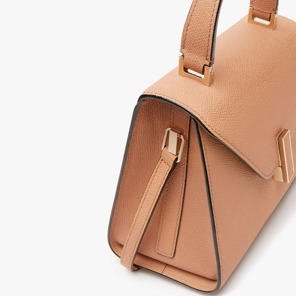 Iside Top Handle Mini Bag - Terra Brown - Vitello VS - Valextra - 4
