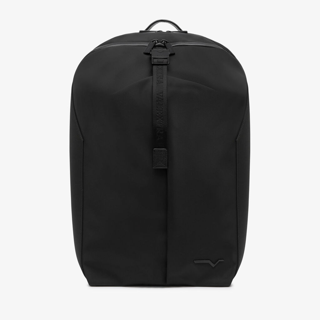 Assoluto Travel Backpack - Black - Tessuto Baltimora/Vitello VS - Valextra - 1