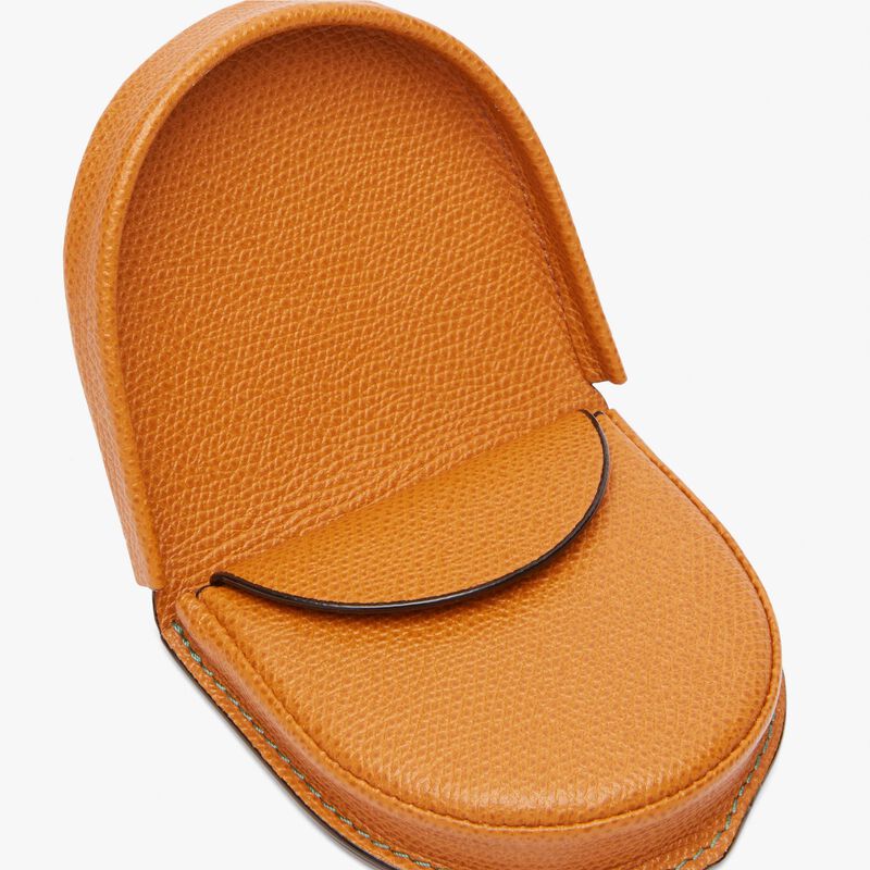 Tallone Coin Purse - Havana Brown - Millepunte calf leather - Valextra - 2