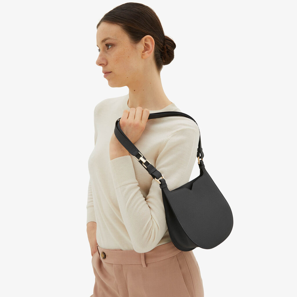 Hobo Weekend Mini Bag - Smokey Grey - Vitello VS - Valextra - 2