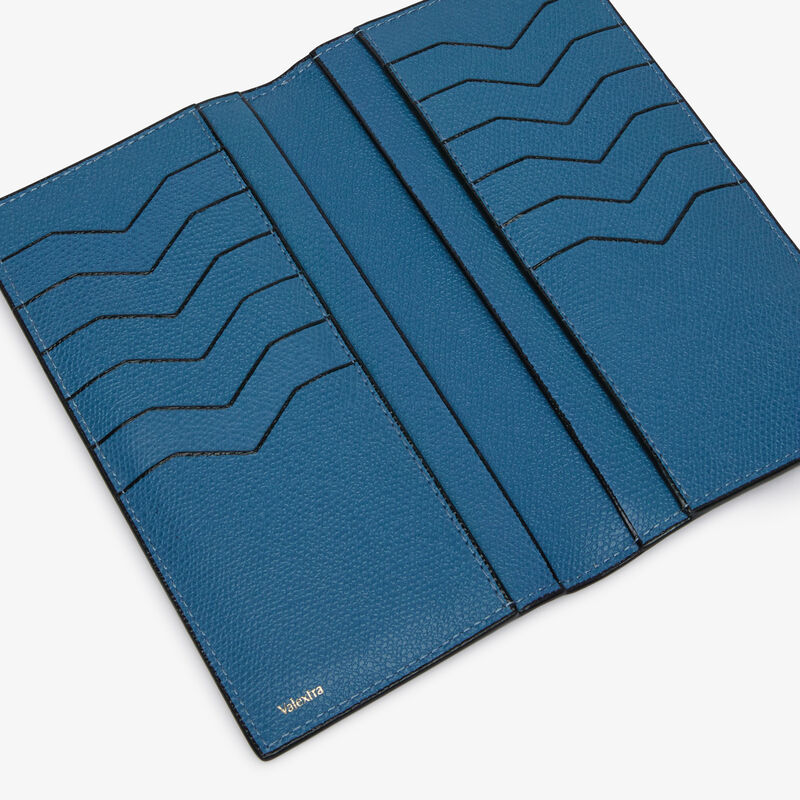Vertical Wallet 12Cc - Cobalt Blue - Millepunte calf leather - Valextra - 2