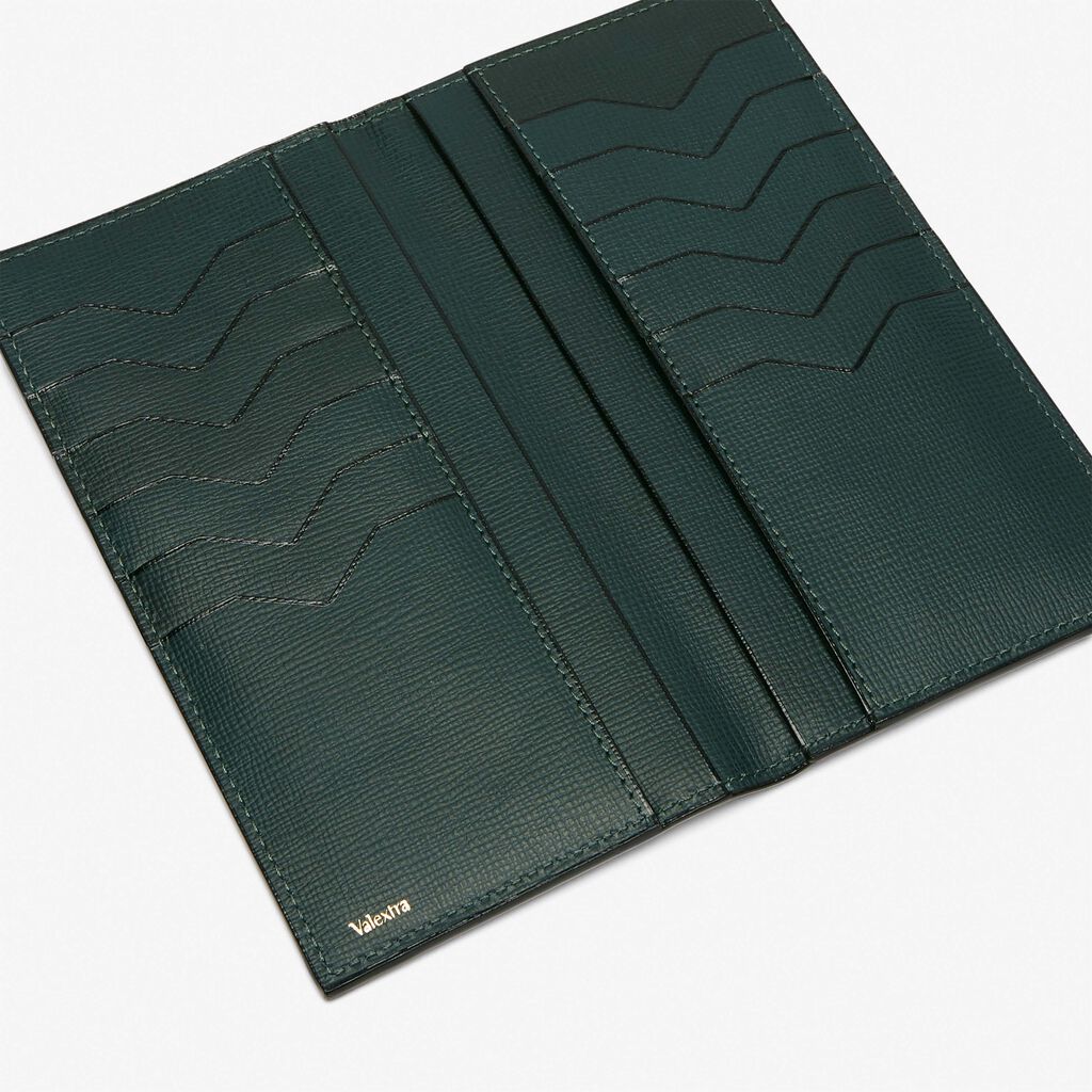 Portafoglio Verticale Bifold 12 Carte Di Credito - Verde Valextra - Cuoio VL - Valextra - 2