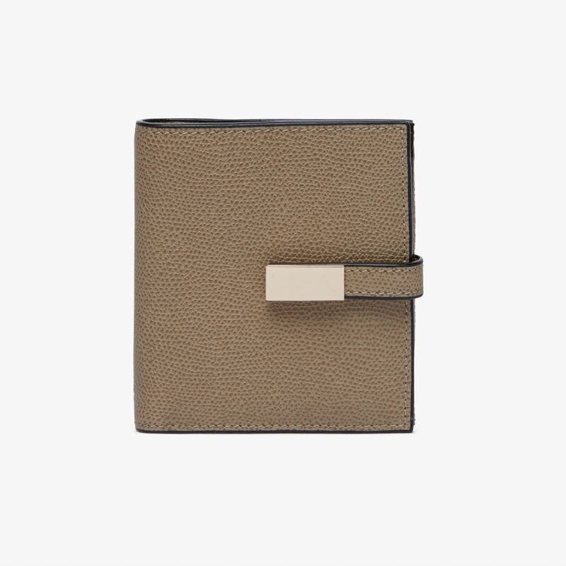 Small Wallet With Coin Purse - Oyster Brown - Millepunte calf leather - Valextra - 5