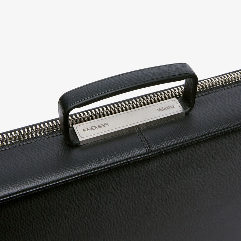 Premier Briefcase 24H - Black - Pavè calf leather - Valextra - 3