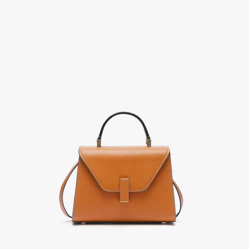 Iside crossbody micro bag - Havana Brown - Millepunte calf leather - Valextra - 1
