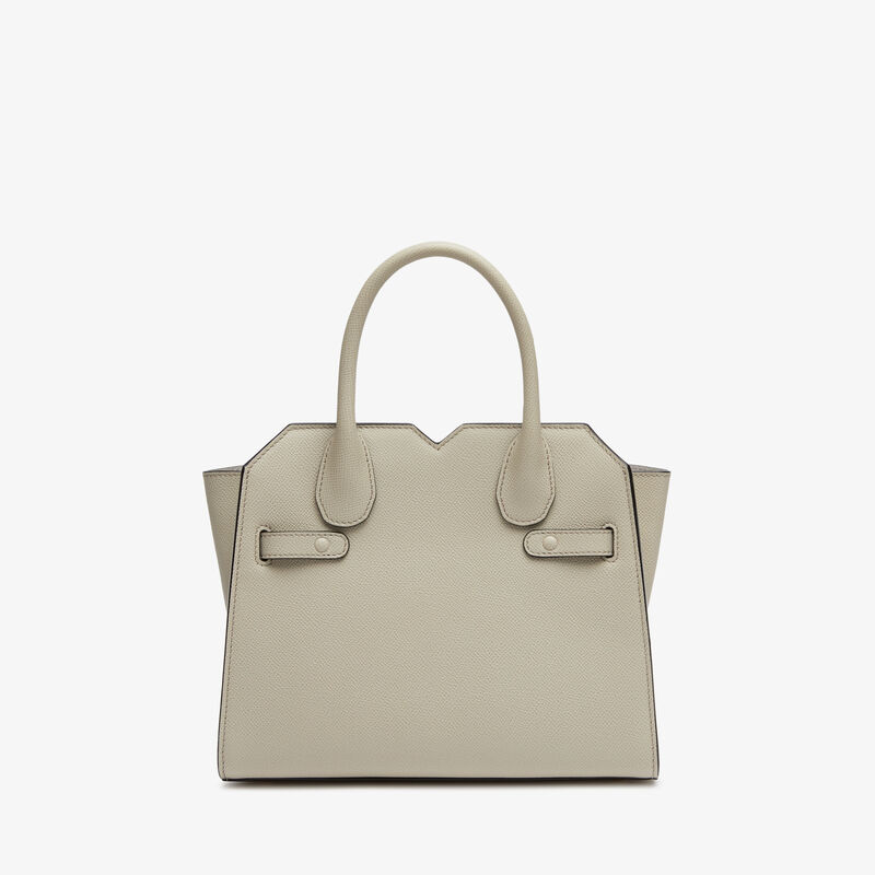 Milano Two Handles Mini Bag - Linen Grey - Millepunte Soft calf leather - Valextra - 7