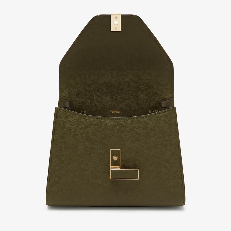 Iside Top handle mini bag - Military Green - Millepunte calf leather - Valextra - 7