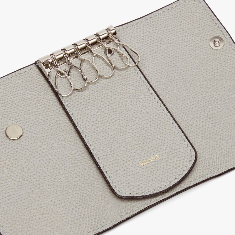 Key Holder 6 Hooks - Ash Grey - Millepunte calf leather - Valextra - 2